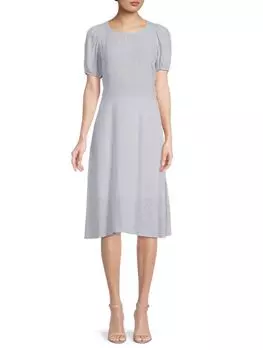 Платье с вышитым вырезом Renee C., синий