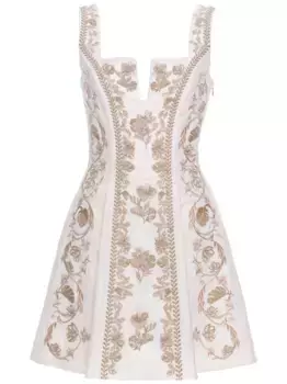 Платье с вышивкой AGUA BY AGUA BENDITA, белый