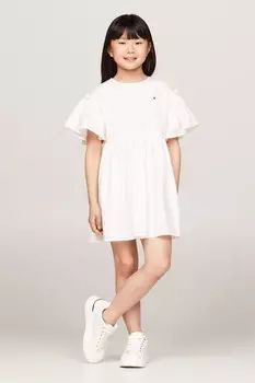 Платье с вышивкой англез Tommy Hilfiger, белый
