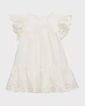 Платье с вышивкой Cammas для девочек, размер 3M–2T Molo, цвет White