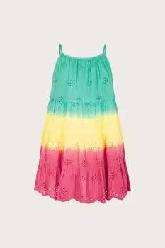 Платье с вышивкой Dip Dye Monsoon, мультиколор