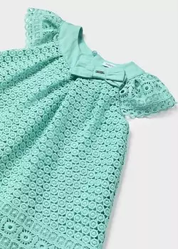 Платье с вышивкой для девочек из агата MAYORAL