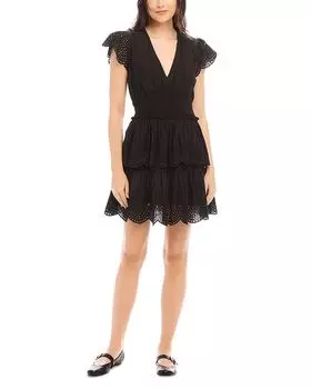 Платье с вышивкой Isla многослойное Fifteen Twenty, черный