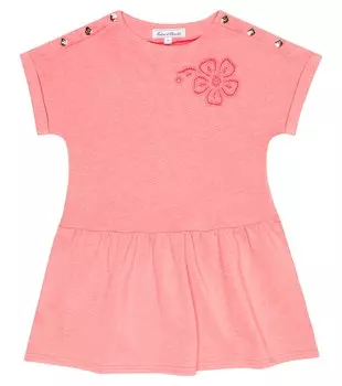 Платье с вышивкой из смесового хлопка Tartine et Chocolat, розовый