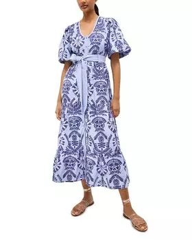 Платье с вышивкой Natty Marie Oliver, синий