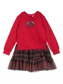 Платье с вышивкой Patachou, красный