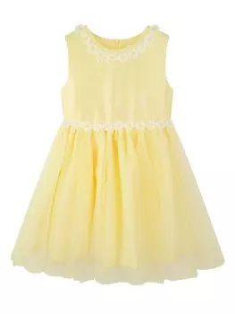 Платье с вышивкой Rachel Riley, желтый