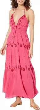 Платье с вышивкой Real Love Free People, цвет Moxie Combo