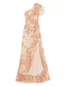 Платье с вышивкой Saiid Kobeisy, золотой