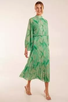 Платье с высоким воротником Diamond Aztec Blue Vanilla, зеленый