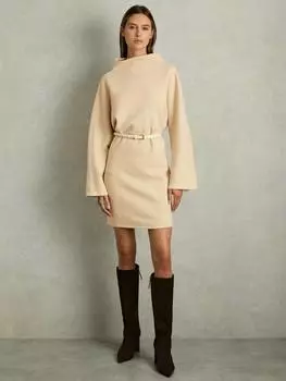 Платье с высоким воротом от амели Reiss, кремовый