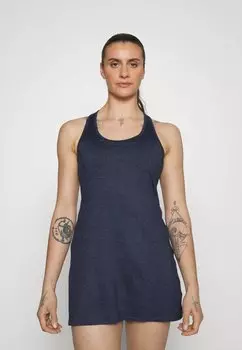 Платье с высоким вырезом GAP, синий