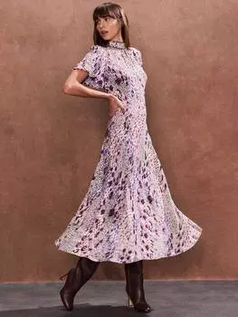 Платье с высоким вырезом и животным принтом petite elodie Ro&Zo, розовый