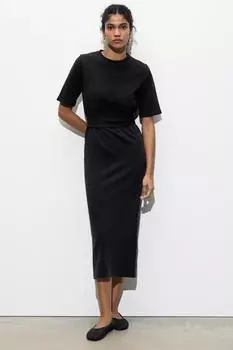 Платье с замком на поясе ZARA, цвет Charcoal