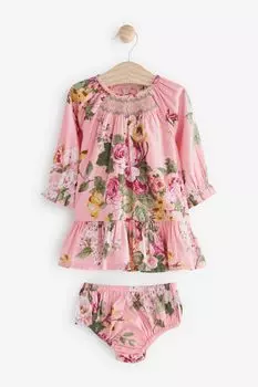 Платье с заниженной линией талии Laura Ashley, розовый