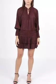 Платье с заниженной талией в бордовом цвете current air