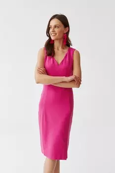 Платье с заострением и разрезом спереди Tatuum, розовый