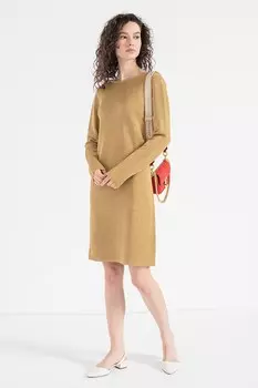 Платье с заостренной спиной Stefanel, желтый
