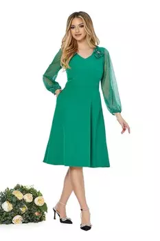 Платье с заостренным воротником Barocca, зеленый