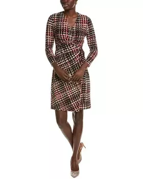 Платье с запахом Anne Klein, черный