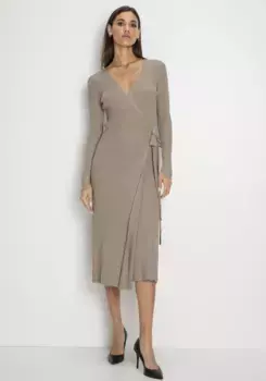 Платье с запахом HECHTER PARIS, с поясом на талии - НОВАЯ КОЛЛЕКЦИЯ, цвет Sand