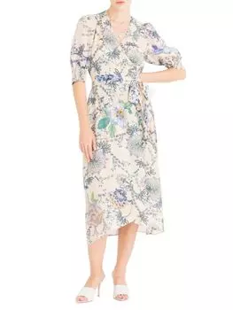 Платье с запахом и цветочным принтом Ibiza Moonshine Secret Mission, цвет Blue Floral