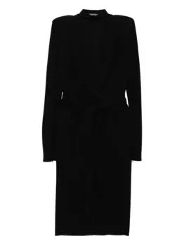 Платье с запахом и длинными рукавами TOM FORD, черный