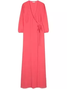 Платье с запахом и складками Patrizia Pepe, розовый