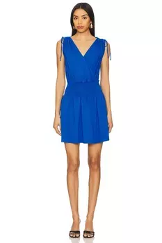 Платье с запахом и собранной талией Bobi, bluejay