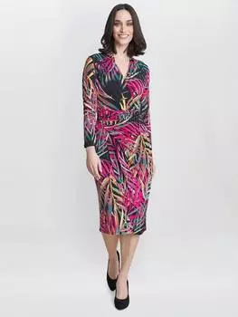 Платье с запахом из джерси keira Gina Bacconi, черный/разноцветный