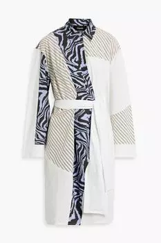 Платье с запахом из хлопка и поплина с принтом Ahluwalia, разноцветный