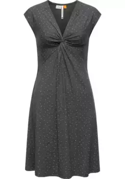 Платье с запахом Ragwear "Comfrey", стильное летнее платье с глубоким V-образным вырезом, серый