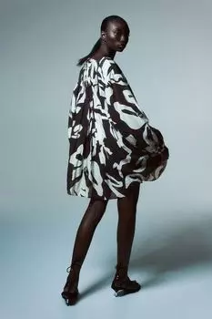 Платье с защипами H&M, черный