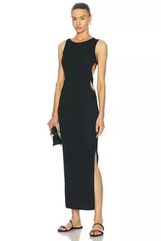 Платье с застежкой-бретелькой Oblix Christopher Esber, черный