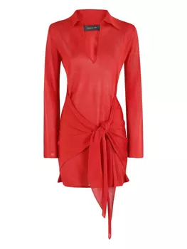 Платье с завязками Federica Tosi, красный