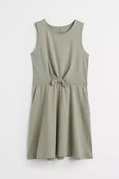 Платье с завязками H&M, хаки