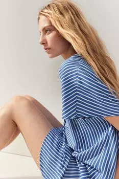 Платье с завязками H&M, синий