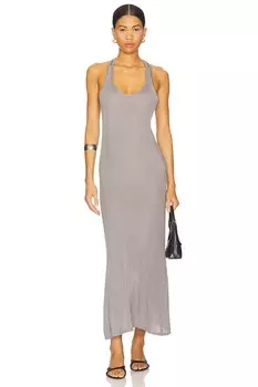 Платье с завязками Helmut Lang, grey lavender