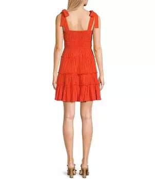 Платье с завязками на плечах C&V и фиолетовым челси C&V Chelsea & Violet, оранжевый