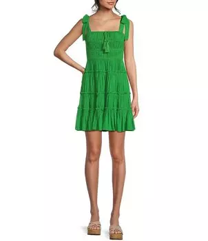 Платье с завязками на плечах C&V и фиолетовым челси C&V Chelsea & Violet, зеленый