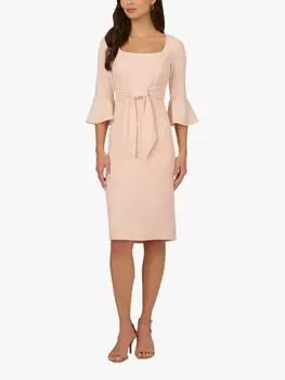Платье с завязками на рукавах-клеш спереди Adrianna Papell, цвет Pink Blush