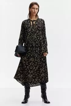 Платье с завязками на шее H&M, черный