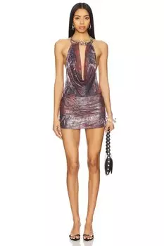 Платье с завязками на шее и драпировкой Jaded London, multi