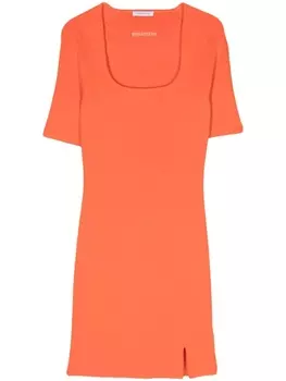 Платье с жаккардовым логотипом Patrizia Pepe, оранжевый