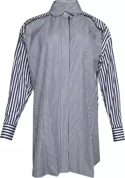 Платье Sacai Cotton Poplin Dress 'Navy Stripe', синий