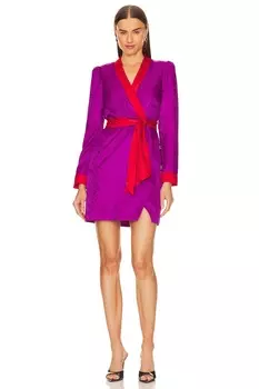 Платье SALONI Bibi Piped, цвет Violet & Scarlet