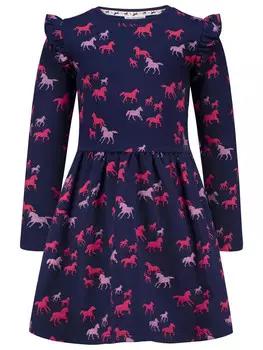 Платье Salt and Pepper Sweat AOP Glitter Horse, цвет true navy