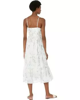 Платье Saltwater Luxe Silverlake Chiffon Whimsical Florals Tank Midi Dress, слоновая кость