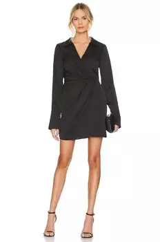 Платье Sanctuary Cuff Detail Wrap, черный