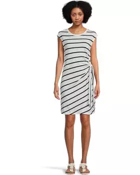 Платье Sanctuary Side Tie T-shirt Dress, цвет White/Black Stripe 4